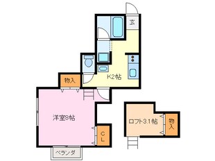 五十鈴川駅 徒歩15分 2階の物件間取画像